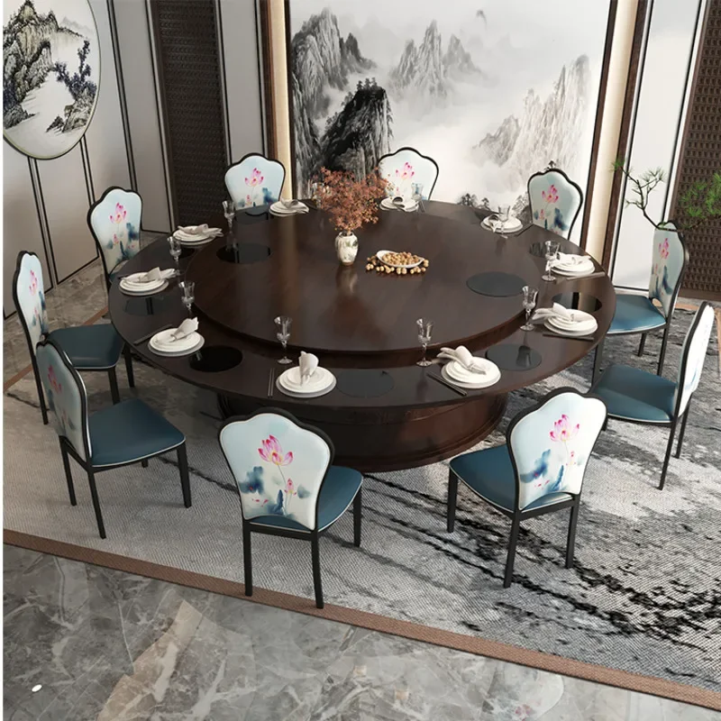 New Chinese Style Dining Room Chair Hotel Banquet Soft Chair with Backrest Modern Simple Master Model Room