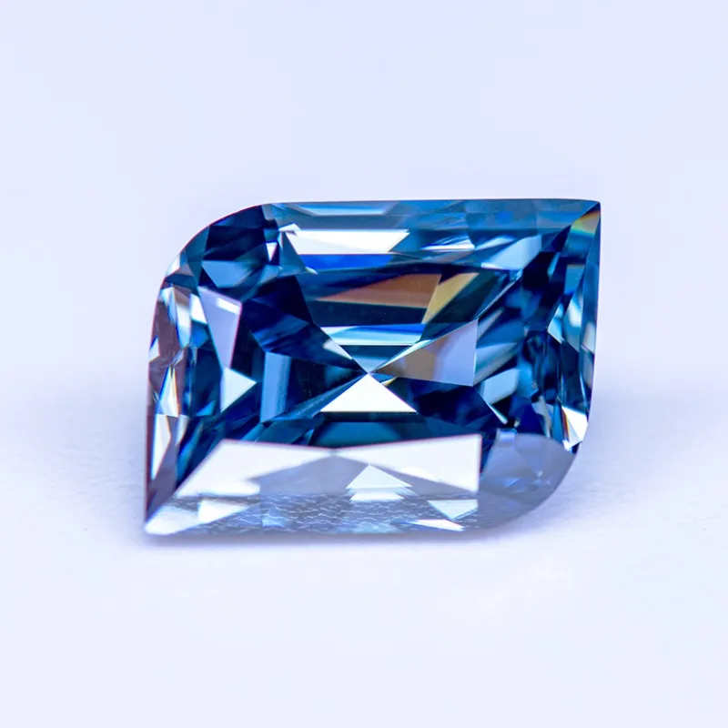 

Лабораторный выросший бриллиант, искусственный цвет, королевский синий лист, вырезанный драгоценный камень для самостоятельного изготовления женских ювелирных изделий с сертификатом GRA