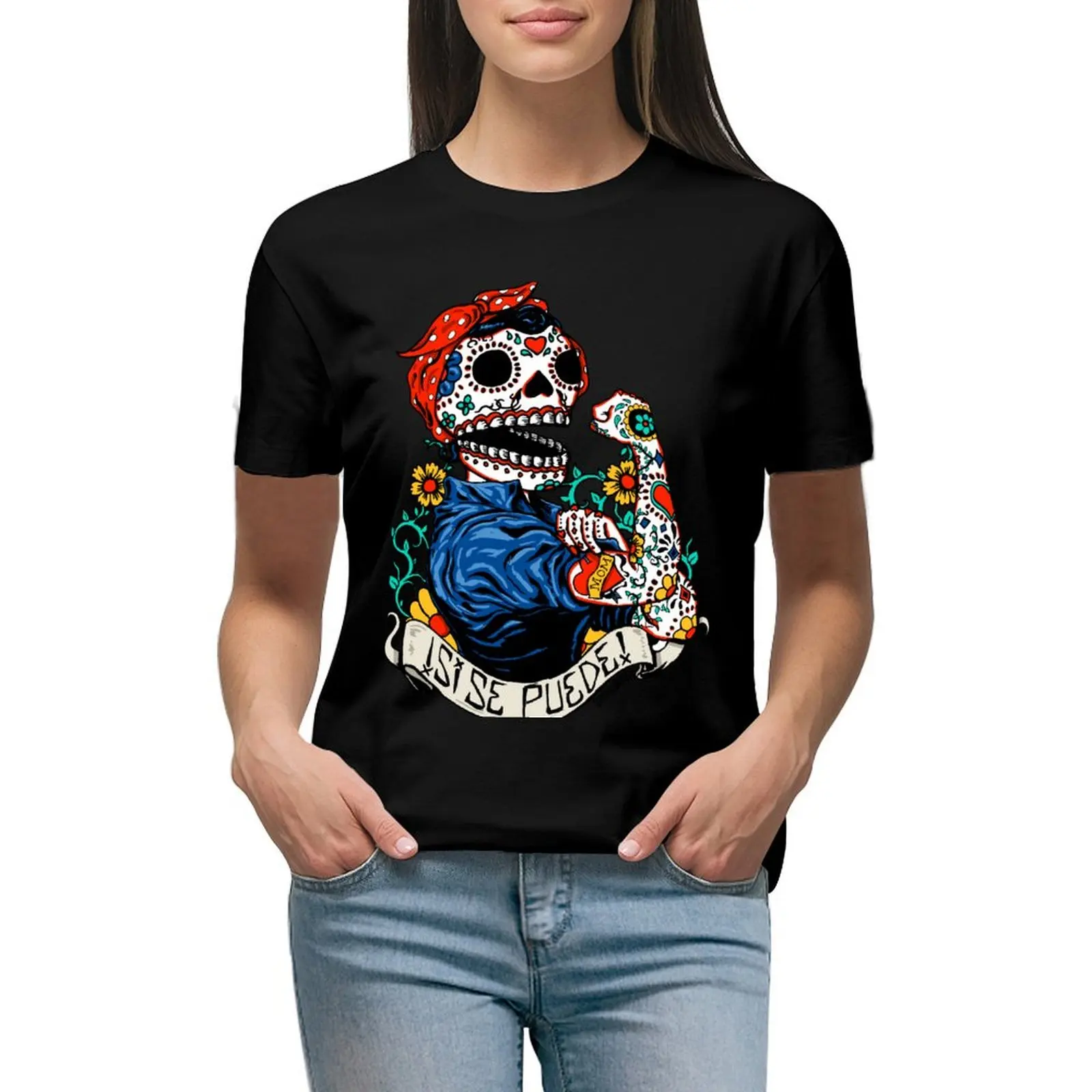 

Rosie Skull T-shirt shirts graphic tees Female clothing graphics Top Women