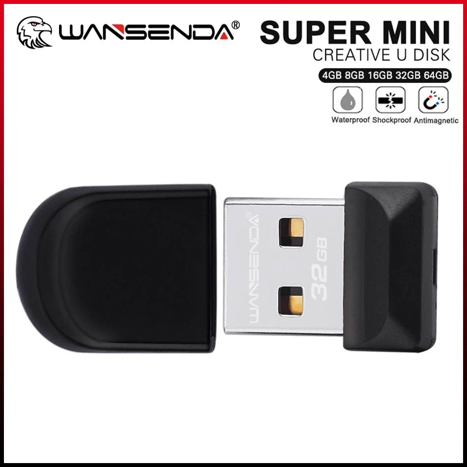 

Original WANSENDA USB Flash Drive Super Mini Pen Drive 64GB 32GB 16GB 8GB 4GB Pendrive Waterproof USB Memory Stick Thumbdrive