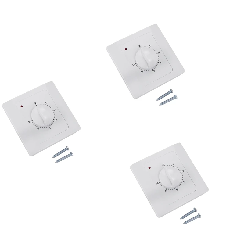 

Акция! Таймер с обратным отсчетом 3X Ac 220 В 10A, 30 минут, Электрический цифровой таймер, переключатель с управлением временем, стильный механизм