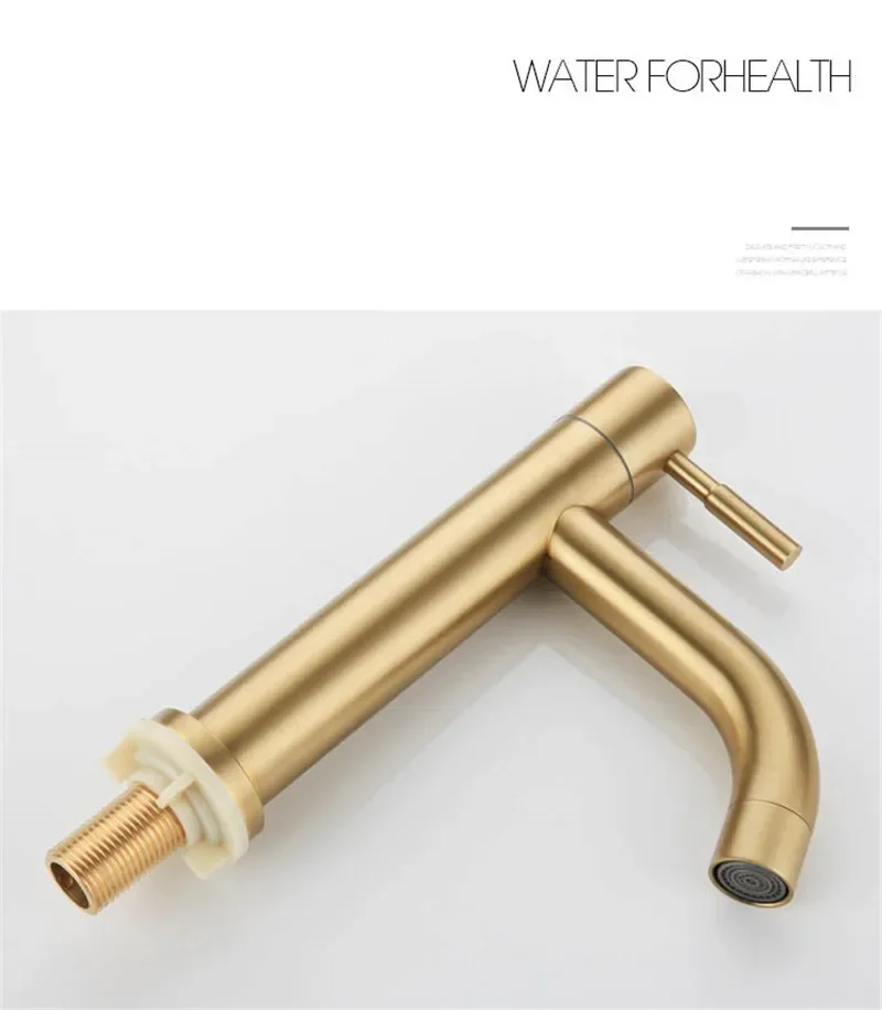 Description Picture 6 of itemGolden Cold Water Tap Stainless Steel Faucet Cold Water Bathroom Washbasin Faucet Tap Kitchen Bathroom Accessories High Quality