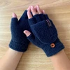 USB Heating Gloves Double-Sided Heating Gloves Outdoor Warmer Gloves Washable Rechargable MittensThermal Fingerless Hand Gloves 6