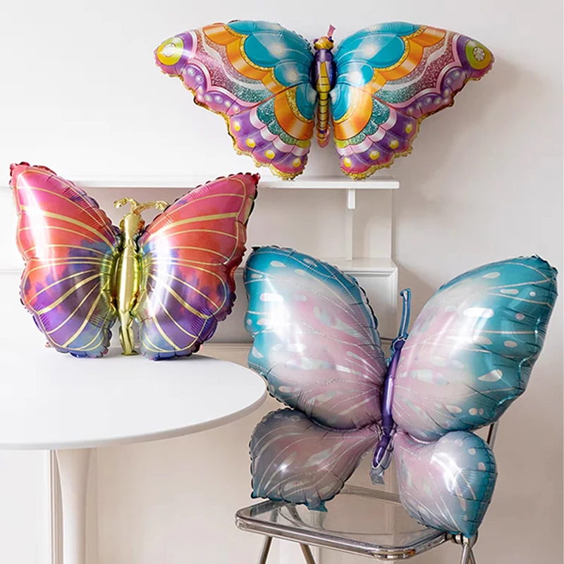 Vibrant Butterfly Aluminum Foil Balloons for Celebrations and Decor