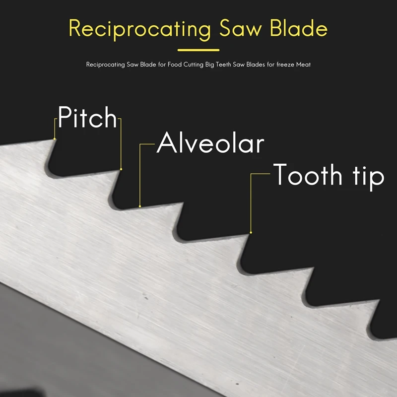 12Inch Reciprocating Saw Blade For Food Cutting Big Teeth Saw Blades For Freeze Meat, Ice Cubes 3Pcs 3