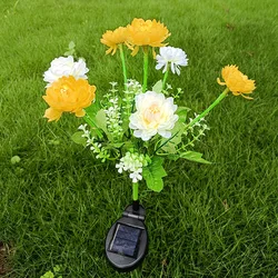Solar Snow Lotus Decorative Garden & Patio Lights - Outdoor Party & Wedding Ambiance (White)