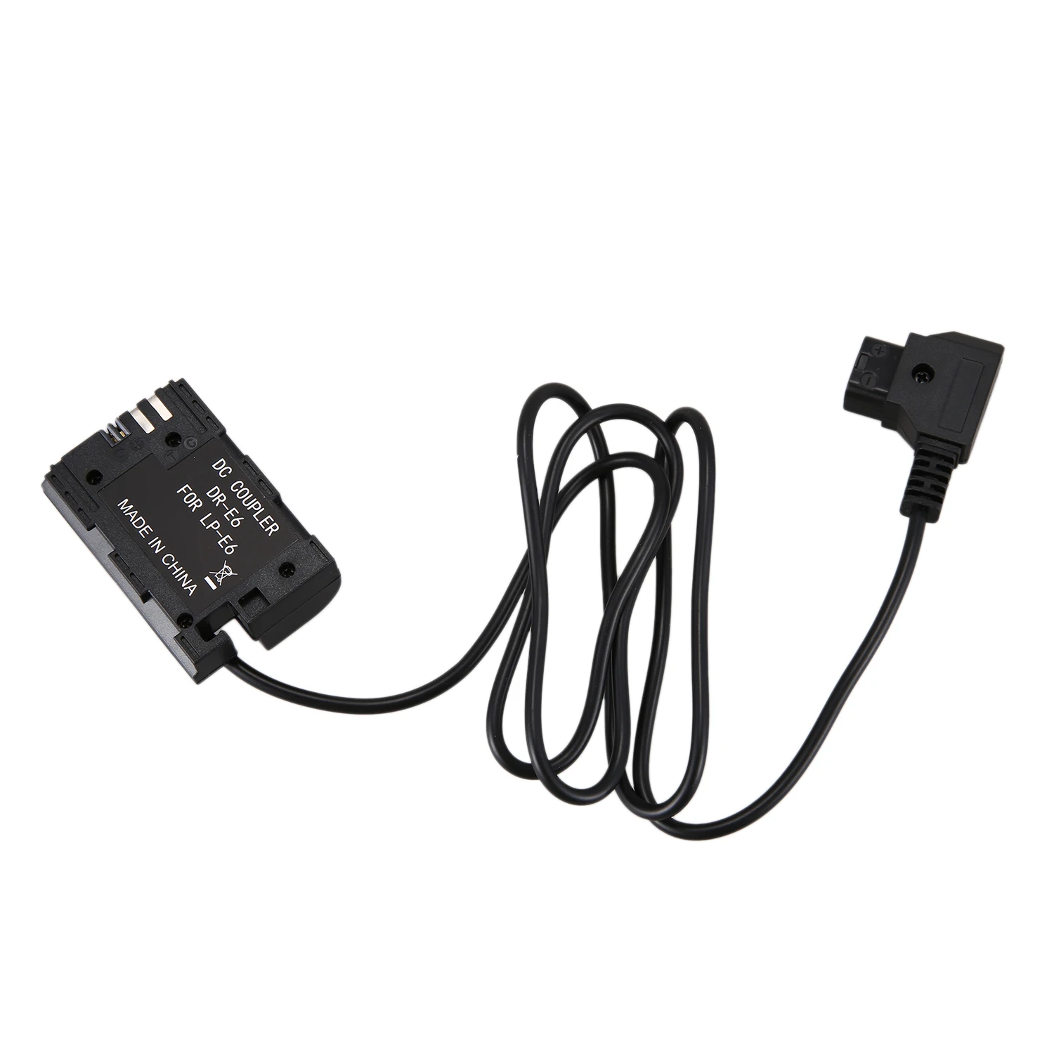 ABAN D-Tap to Lp-E6 완전 디코딩 더미 배터리 어댑터 (5D II/III/IV 5Dsr 6D 6Dii 60D 70D 8 용 역극성 보호 기능 포함)