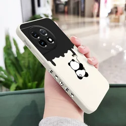 Paint Panda Liquid Silicone Phone Case - Premium Protective Cover - OnePlus 9RT 5G (White)