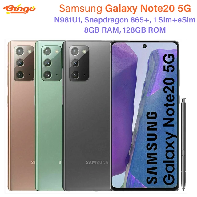 Samsung Galaxy Note20 5g N981u1 128gb Mobile Phone 8gb Ram Snapdragon865 Octa Core 6 7 64mp.jpg
