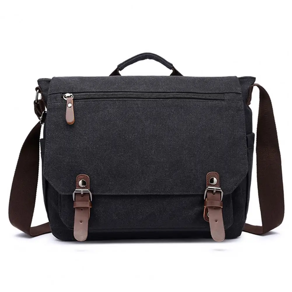Waterproof Nylon Briefcase Waterproof Canvas Business Briefcase with Shoulder Strap Buckle Lock for Business for 15.6-inch