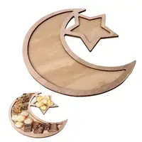 2025 Ramadan Trays - Wooden Eid Mubarak Serving Trays, Moon & Star Dessert Plates, Home Decor, Islamic Gifts For Eid Party J7a7 1
