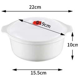 Microwave-Safe Kitchen Bowl with Lid for Fresh-Keeping and Heating (M)
