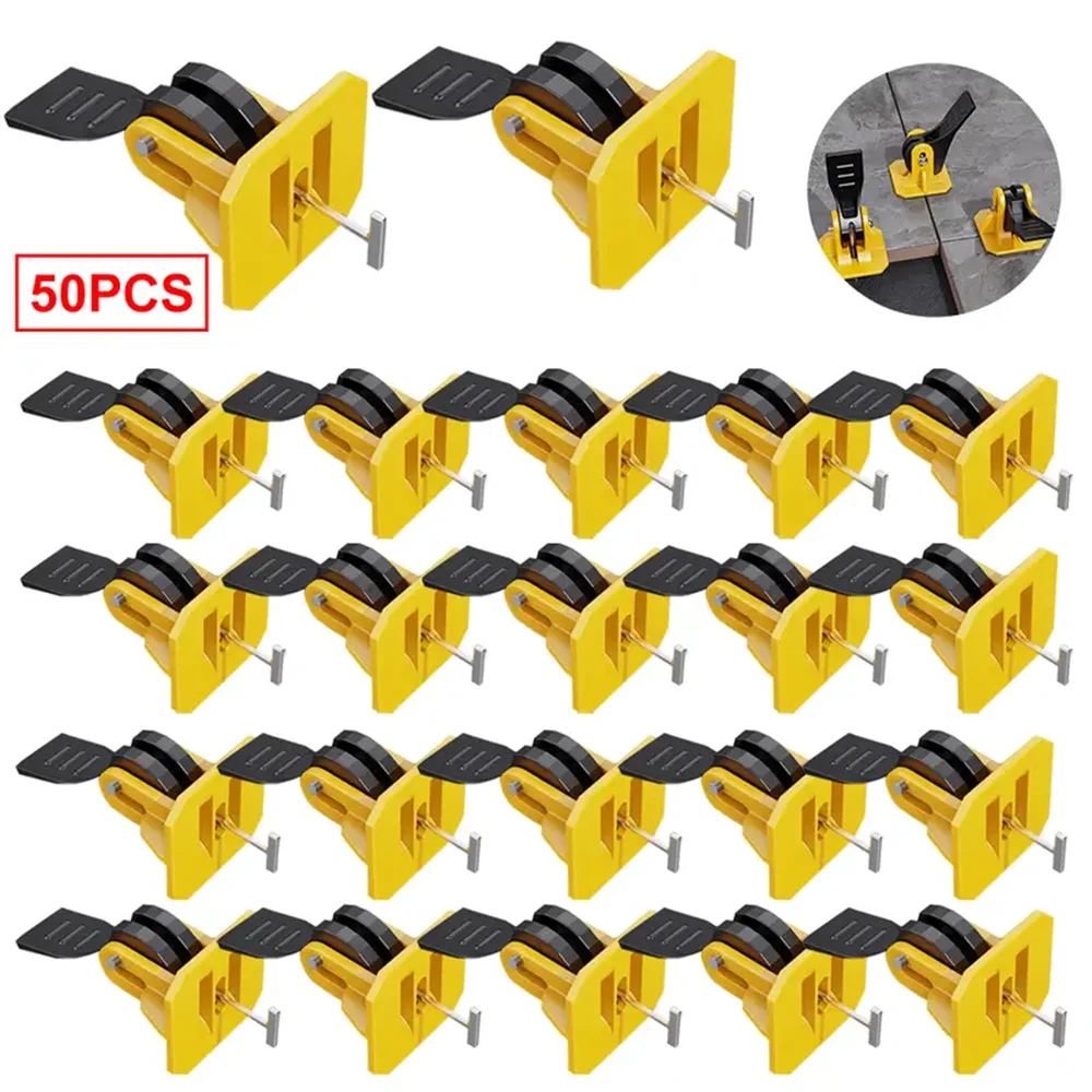 Floor Tile Leveling System Hand Leveling Device Construction Tool Parts 50Pcs/Set tile spacers tile cutting tool tile leveling clips tile leveling tools tile grout repair stick