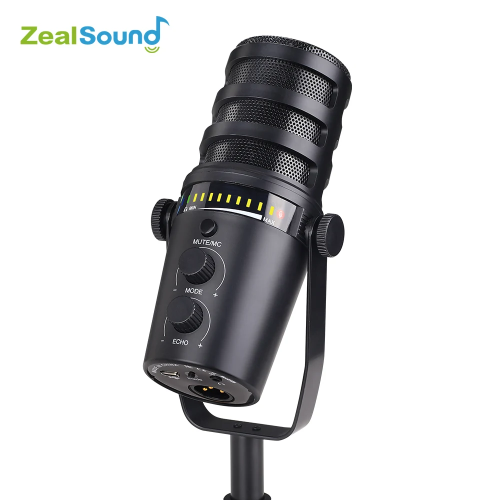 Microfone dinâmico profissional Haomuren, USB XLR, para podcast, PC, gravação, streaming, jogos, vocais, laptop e desktop MU7