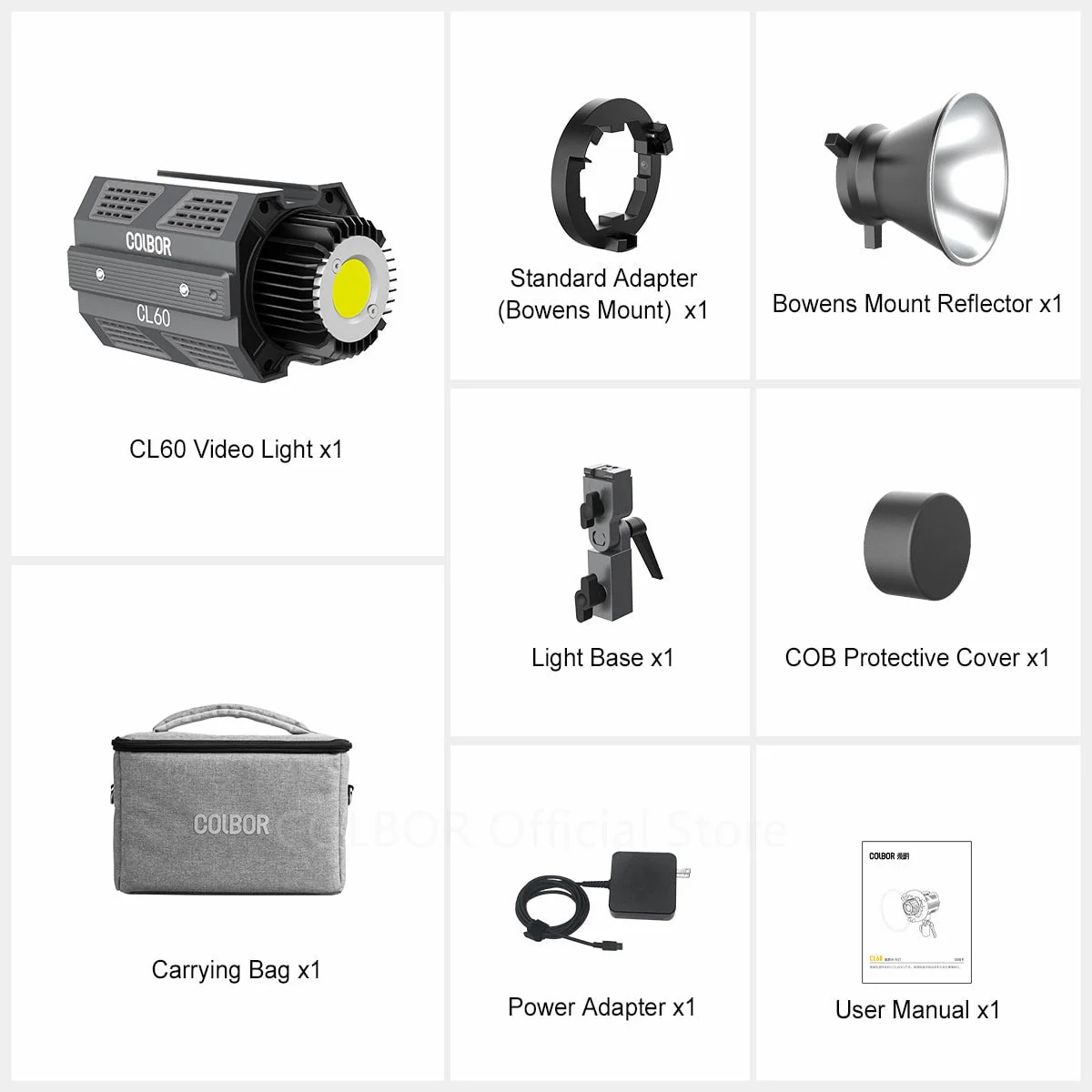 COLBOR CL60 COB video Light for Video Shooting Camera Flash Photography Lighting 2700K-6500K RGB Youtube tiktok Lamp APP Control 5