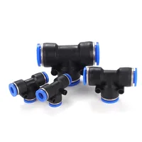 5PCS Pneumatic Fitting Pipe Air Connector Tube Quick Release Fitting Push In Hose Plastic 4/6/8/10/12mm Air Hose Connectors 6