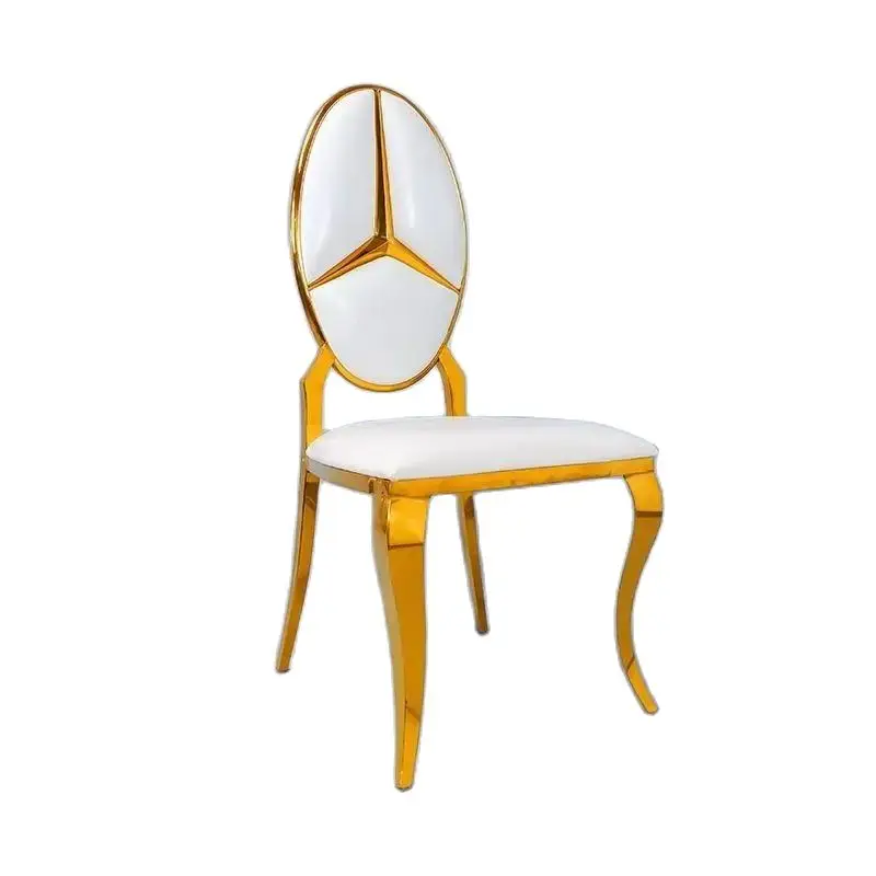 

Hotel lobby wedding decoration chairs in gold metal