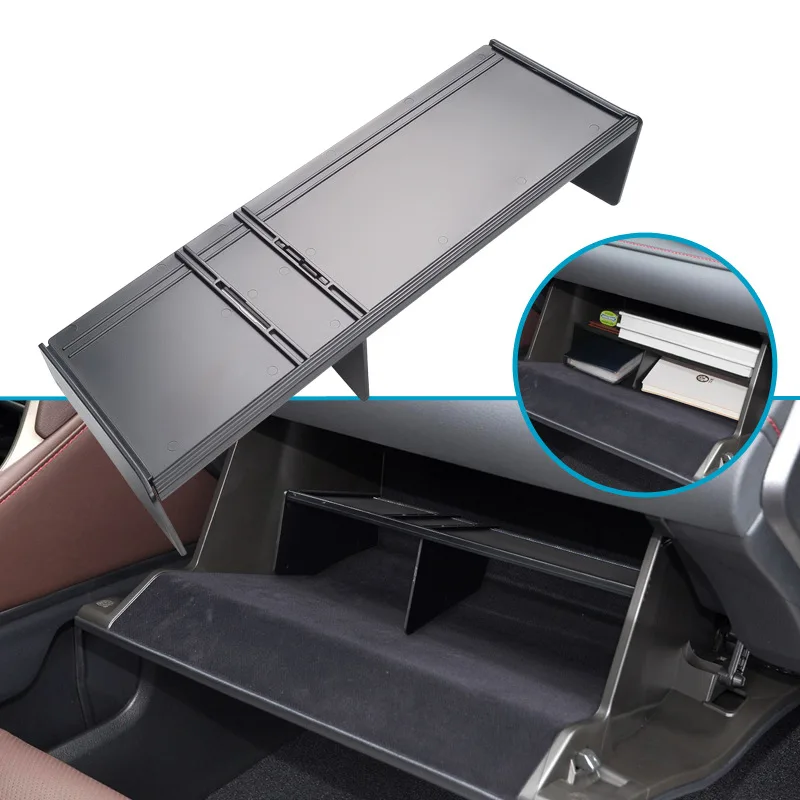 

For Lexus RX 2016 - 2020 Co-pilot Glove Box Clapboard Organizer Storage Rack Car Interior Storage Partition Auto Accessories