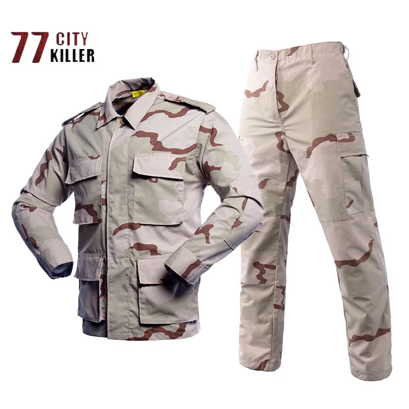 

Spring and Autumn Multi Pocket Men's 2-piece suit Outdoor Special Forces Training Combat Jacket Men's Mountaineering Hunting Set