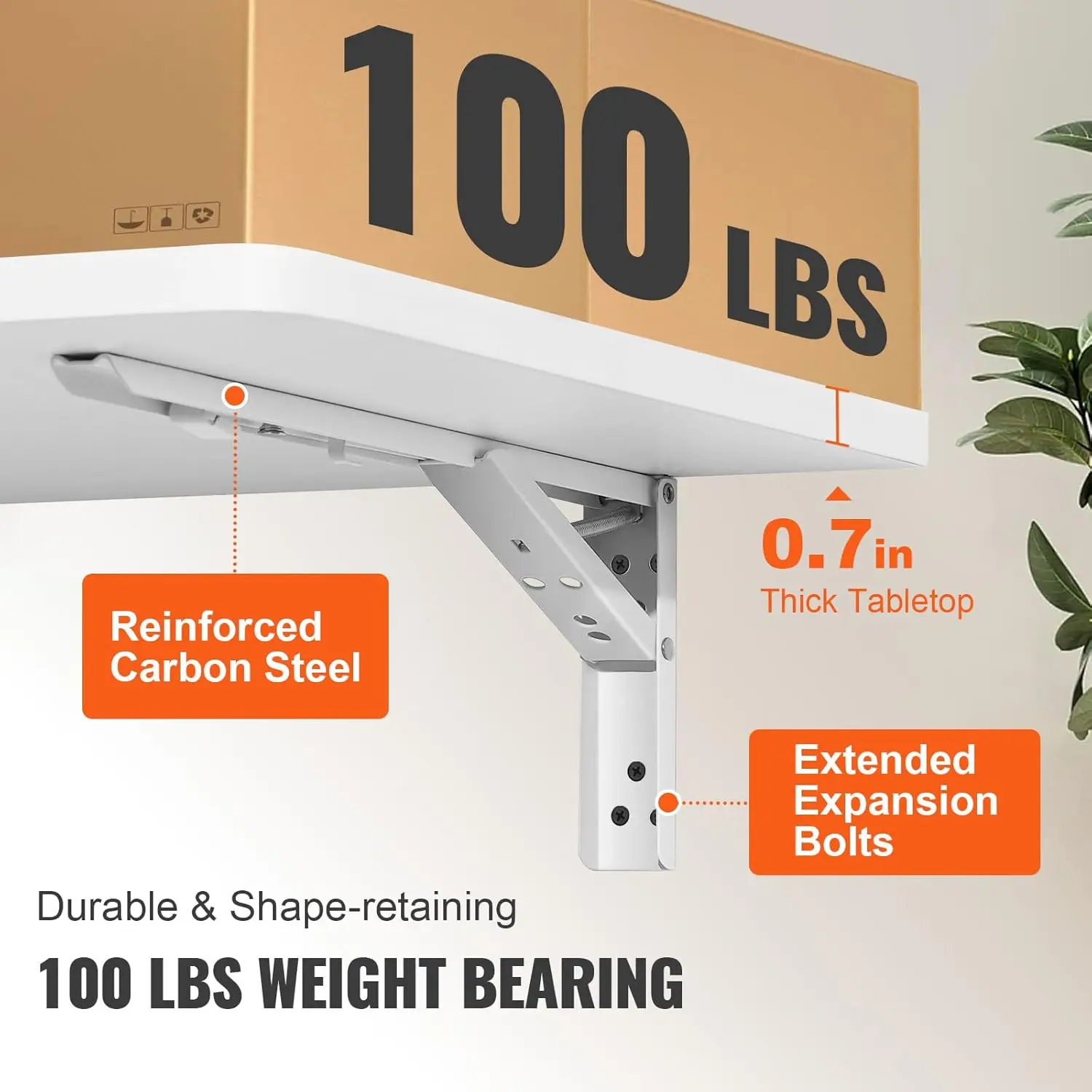 Wall Mounted Folding Table, Wall Mount Drop Leaf Tables, Wooden Floating Desk for Dining, Laundry Room, Office 3