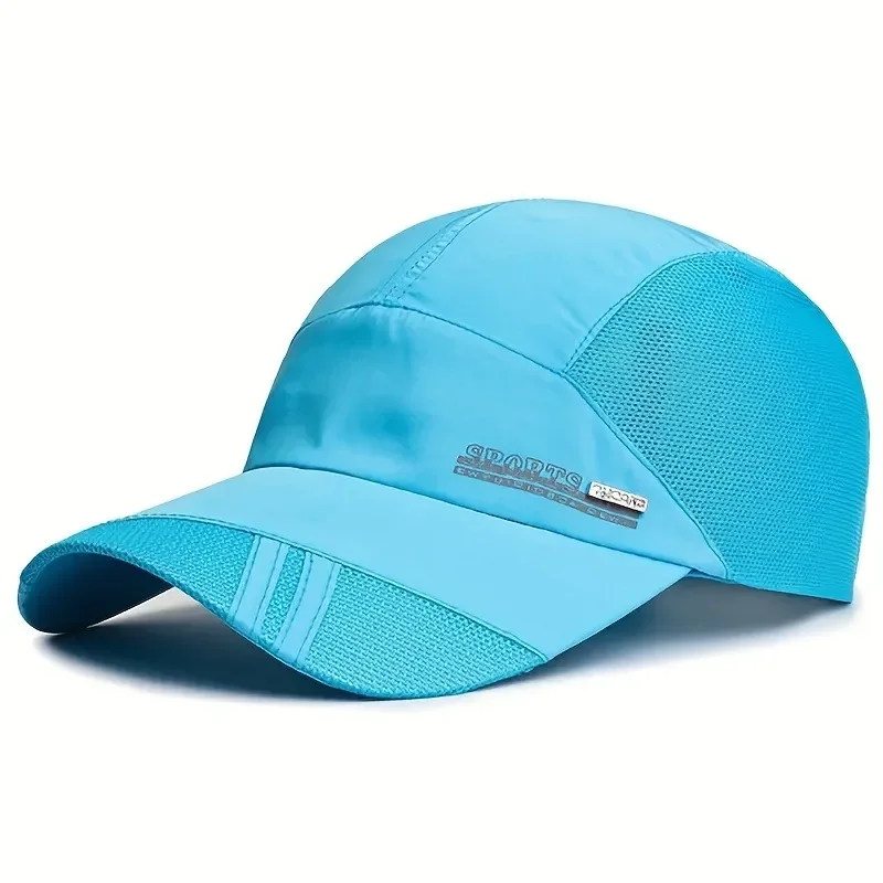 1pc Breathable Mesh Baseball Cap, Quick-Dry Polyester Sports Hat for Fishing Golf Sun Protection,  Breathable Fishing Golf Cap 4