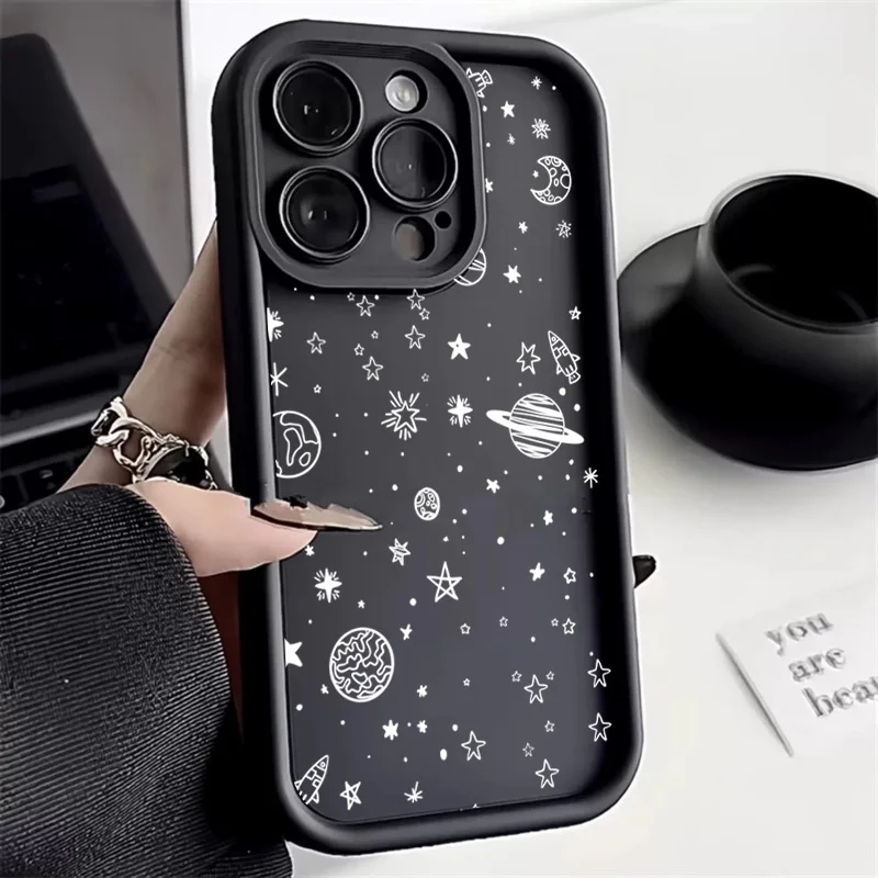 きょん iPhone14用 type3 スタッズカスタム Star Print Phone Case For iPhone 16 Cases iPhone 15 14 13 12