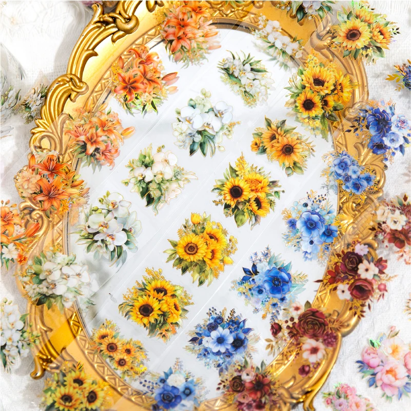Floral Dream Washi Tape for Scrapbooking and Stationery Crafting