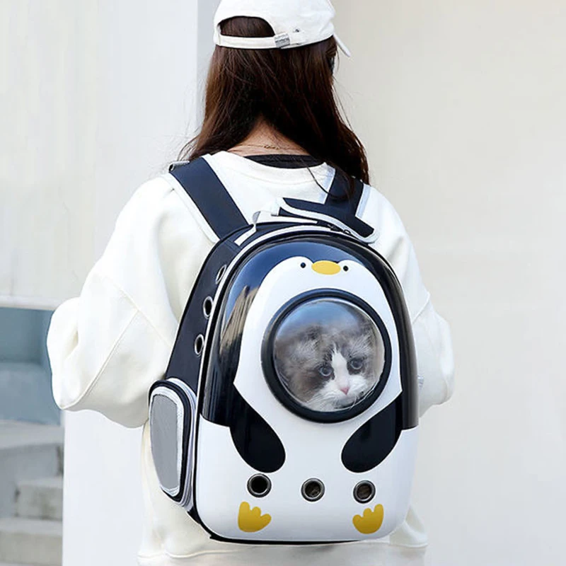 Cartoon Print Cat Backpack Carrier Pet Outdoor Travel Supplies for Cats Kitten Breathable Cat Transport Bags mochila para gato