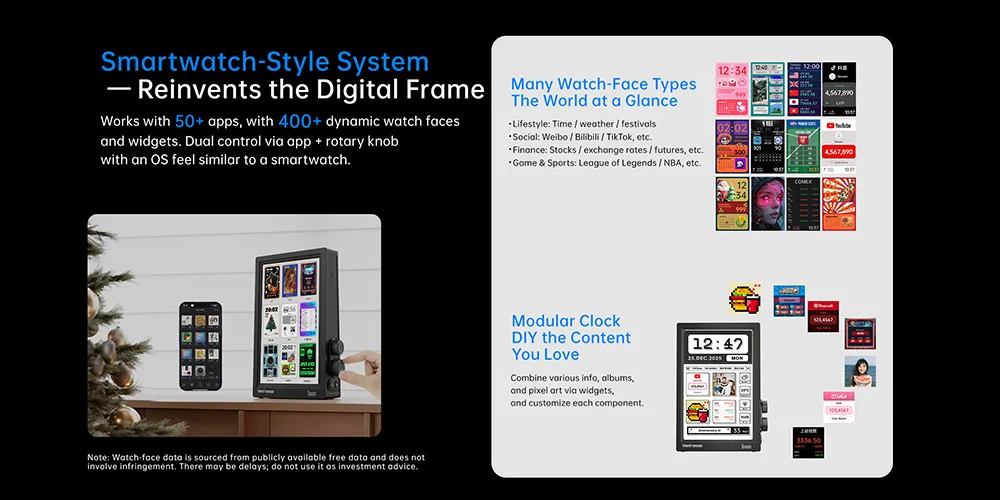 TimesFrame Pure Transparent WiFi Digital Photo Frame 32GB, App Control Picture F
