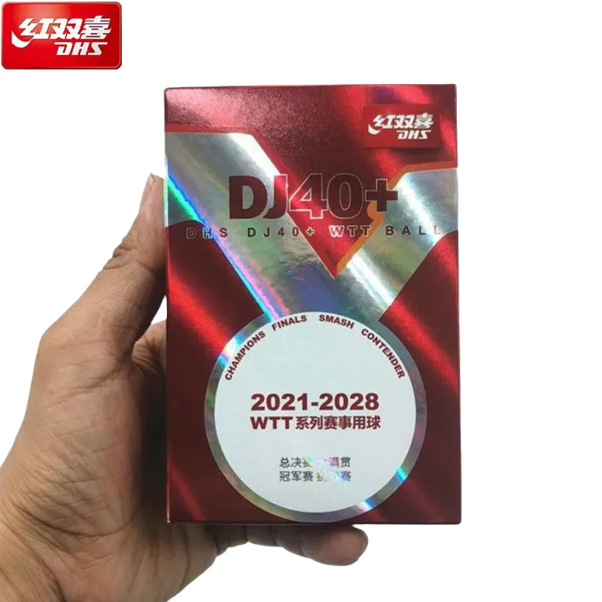 6 pièces/boîte DHS WTT balles de Ping-Pong DJ40 + jeux de Tennis de Table officiels utiliser des balles de Tennis de Table 3 étoiles pour les jeux internationaux WTT