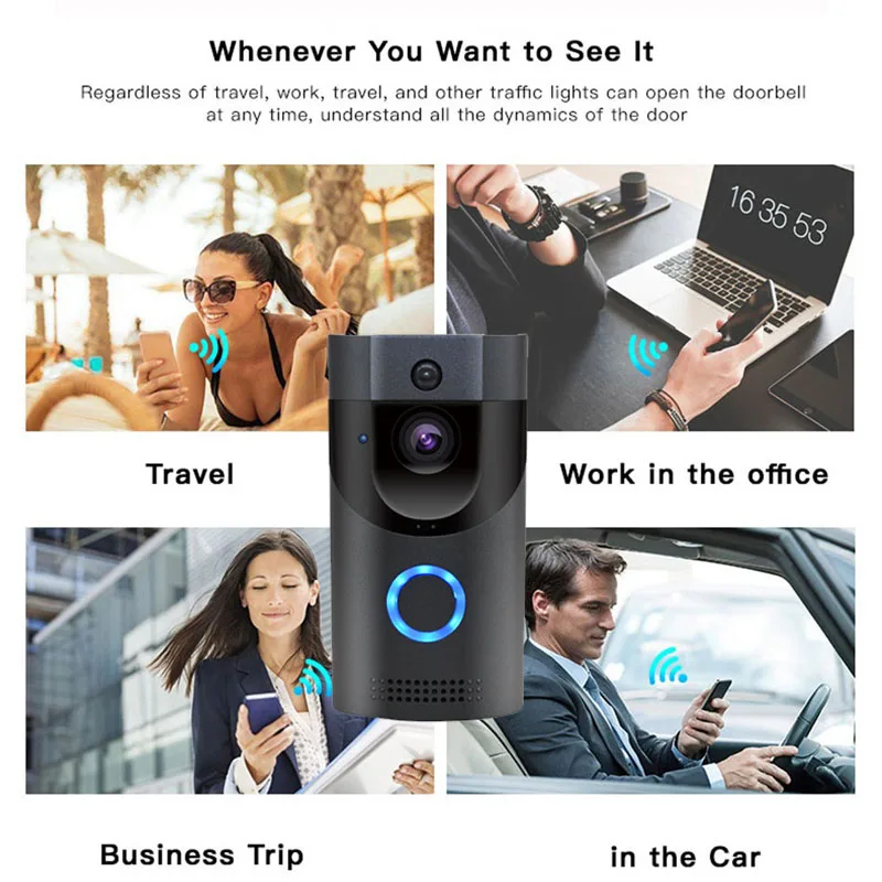 Tuya B30 WiFi Doorbell,IP65 Waterproof Smart Life Video Door Chime