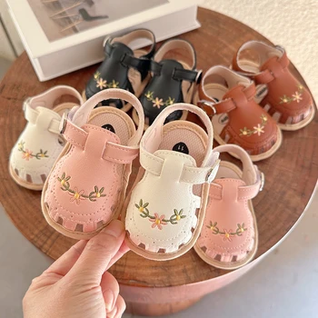 Infant Baby Boys Girls Sandals Summer Baby Wedding Dress Flat Shoes Newborn Crib Shoes First Walkers Prewalkers Shoes ﻿ ﻿ 2
