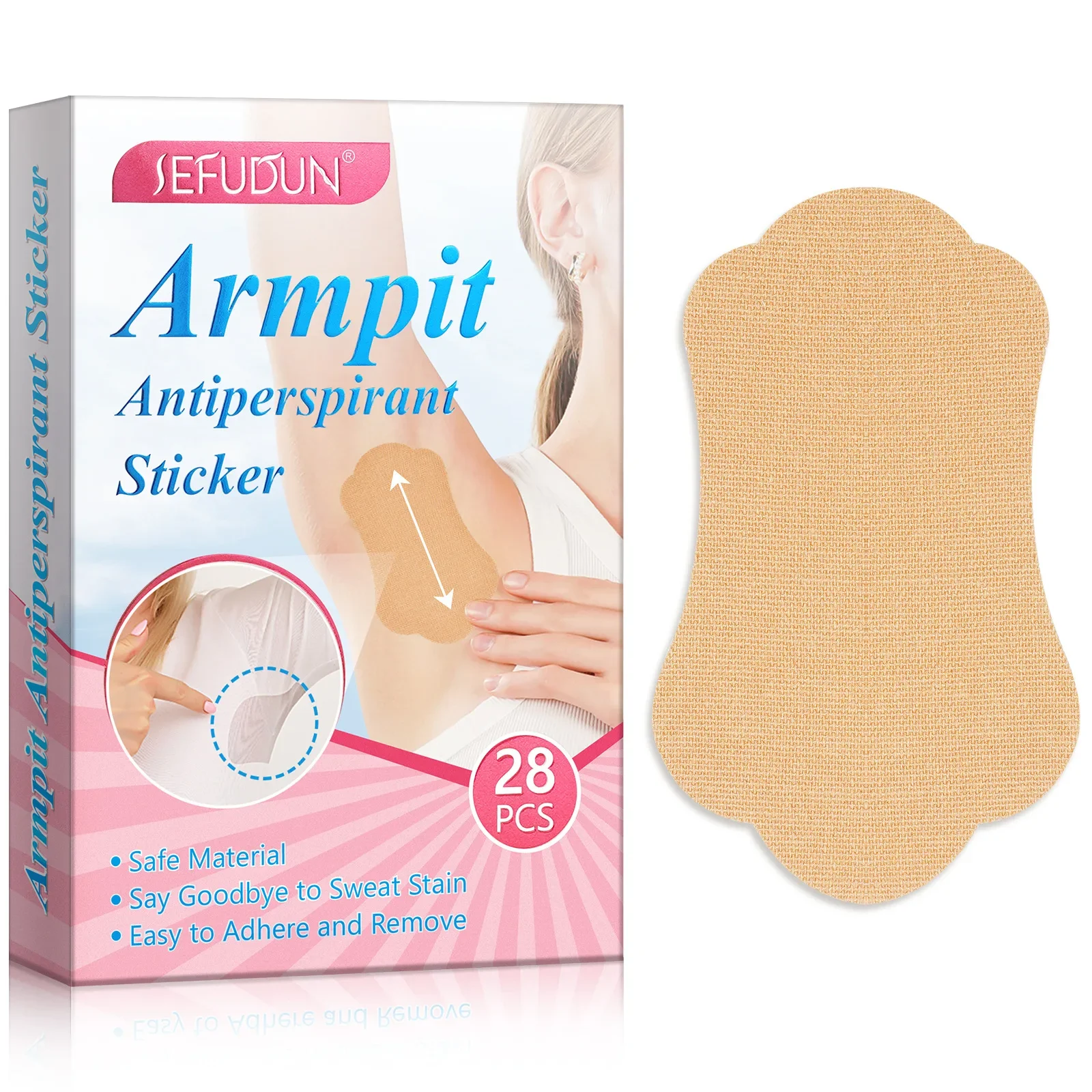 28 Pcs Disposable Underarm Women Strong Absorbing Sweat Armpits Sweat Sticker Anti Sweat Pads Underarm Absorb Patch Deodorants