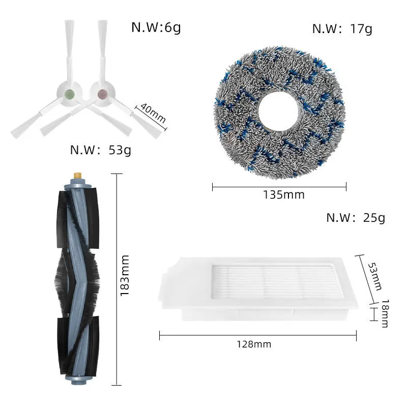 Ecovacs Deebot X1e OMNI 진공 청소기 로봇 필터 사이드 브러시 청소 천 예비 부품 먼지 상자 액세서리