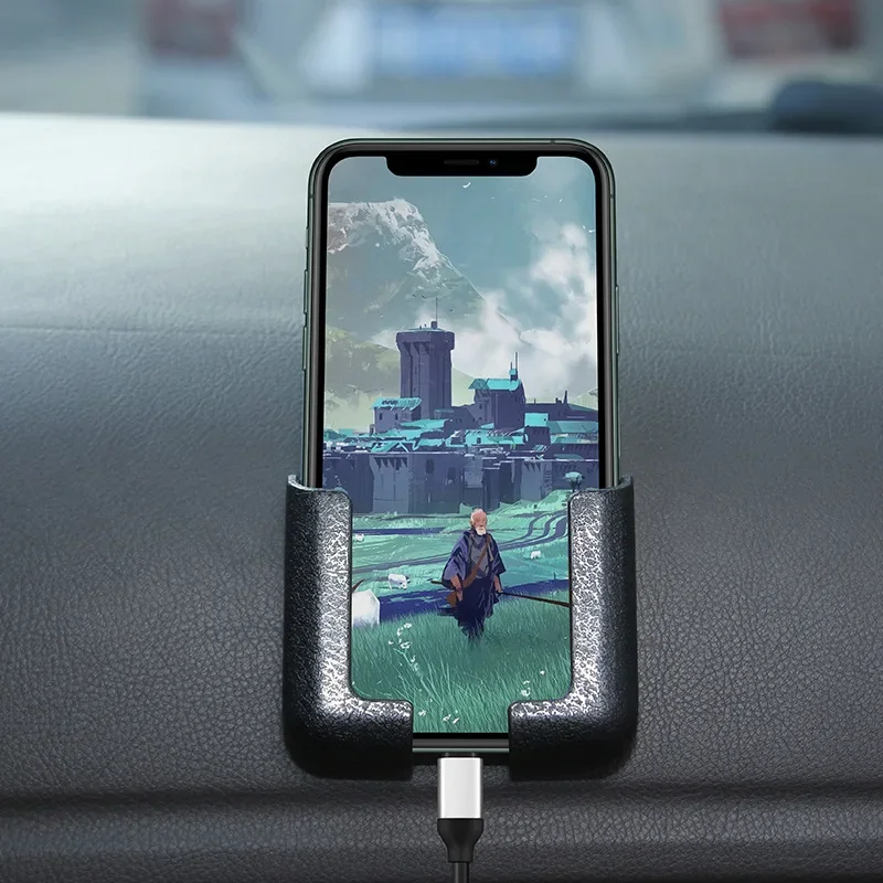 

Adhesive Mobile Phone Holder For Car Driving Center Console Adjustable Width Does Not Affect Charging Car Navigation Rack