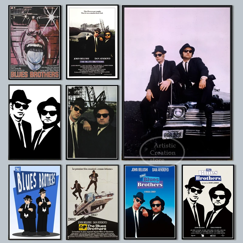 Blues Brothers Vintage Movie Tv Series Classic Print Art Canvas Poster Per Soggiorno Decor Home Wall Picture