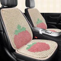 Summer Cool Breathable Wooden Bead Seats Cover Four Seasons Universal SUV Car Seat Cover Cool Wooden Beads Car Seat Protection 1