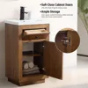 20 inch Bathroom Vanity with Ceramic Sink,with Doors and Removable Shelf, Modern Wood Cabinet with Marble Top, Solid Wood Frame 3