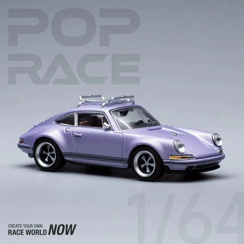 

POPRace 1:64 Alloy Model Car Singer 964 Sport Vehicle W/Surfboard -Purple