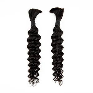 16-28inch 100% Human Hair Bulk Deep Wave Human Hair Bulk Virgin Human Hair Extensions for Black Women Brazilian Remy