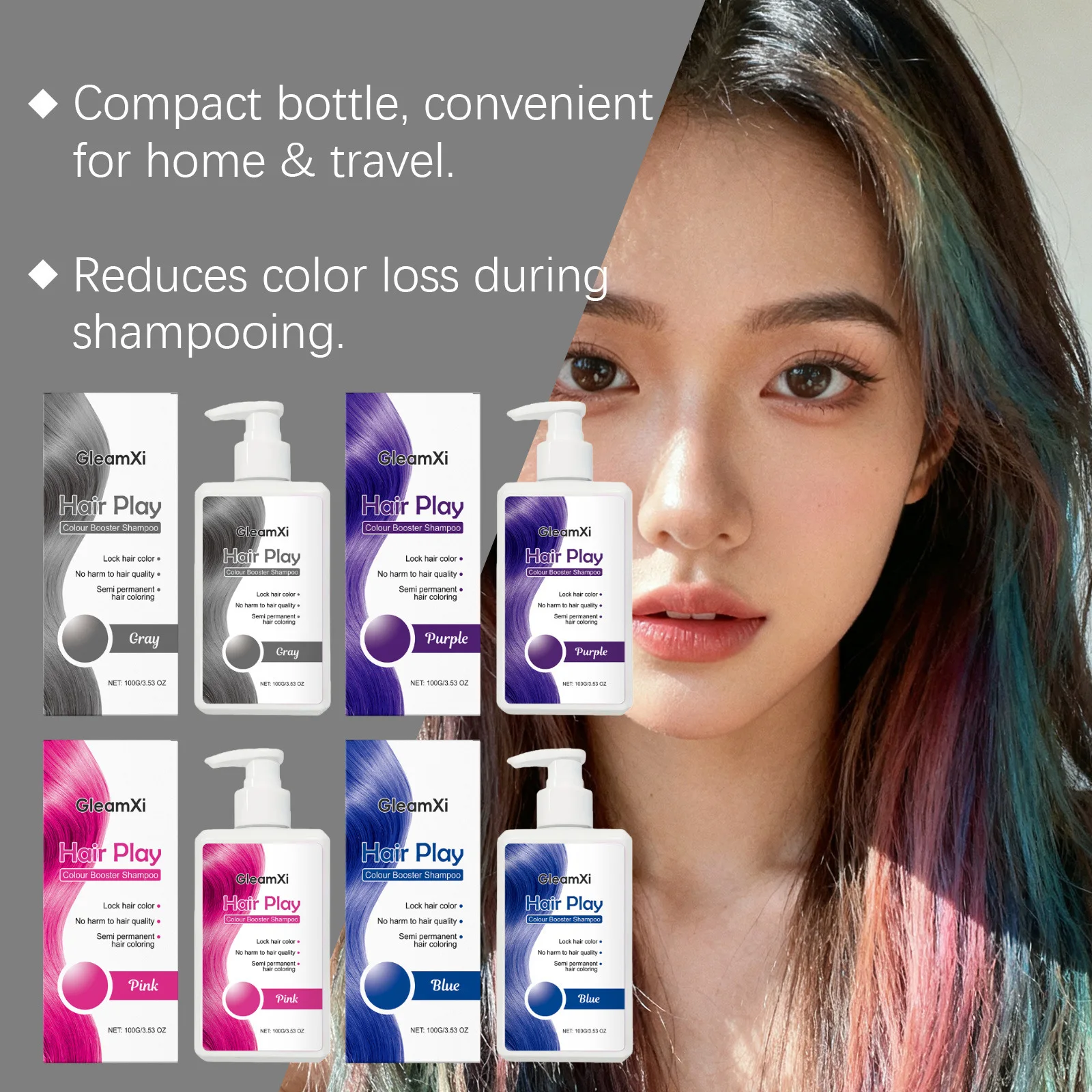 Hair Care Shampoo Series - Color Locking, Moisturizing, Smoothing, Lightweight & Even Coloring for Trendy Styles - 2