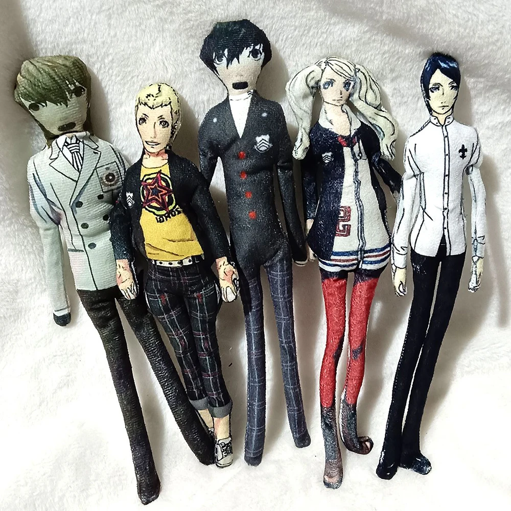 Plush Toy Plush Doll Anime Ornament Game Amamiya Ren Anne Takamaki Cosplay Keychain Plush Cotton Doll Slender Twistable Shape Room Decoration Festival Gift