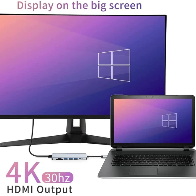 썬더볼트3 도크 맥북에어 2018 5 핀 7-in-1 usb c 분배기