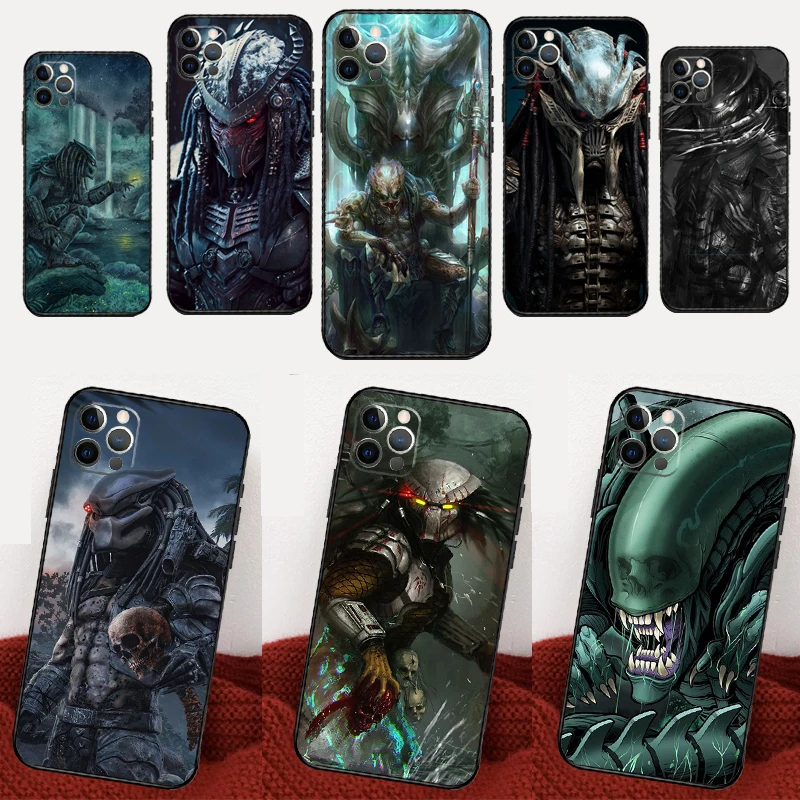 Custodia Alien Vs Predator Per Iphone 15 11 12 13 Mini 14 Pro Max X Xr Xs Max Se 2022 2020 6 7 8 14 Plus Copertura Completa