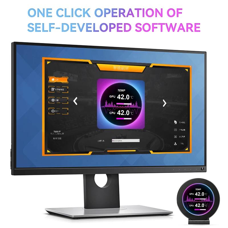2.1 ġ CŸ IPS ũ  , USB  ÷, 480*480 PC LCD CPU GPU RAM HDD , CNC ̽, AIDA64 ʿ 