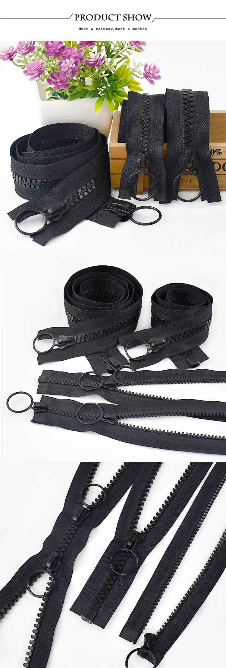 ダブルレジンジッパー,60-200cm,5 #8 #10 #,ダブルジッパー,ジャケット 