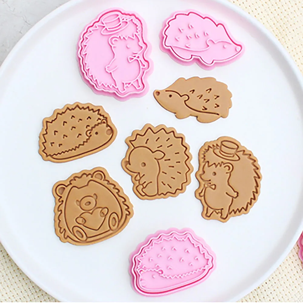 Cartoon Hedgehog Biscuit Mold DIY Press Baking Tool Kitchen Supplies