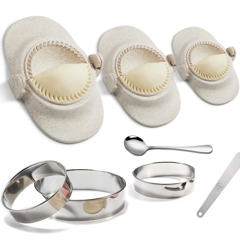 Empanada Maker Press 6 Inch Extra Large Dumpling Maker Set With Dough Cutter for Pierogi Pastelitos baking tool dough cutter baking accessories dumpling maker