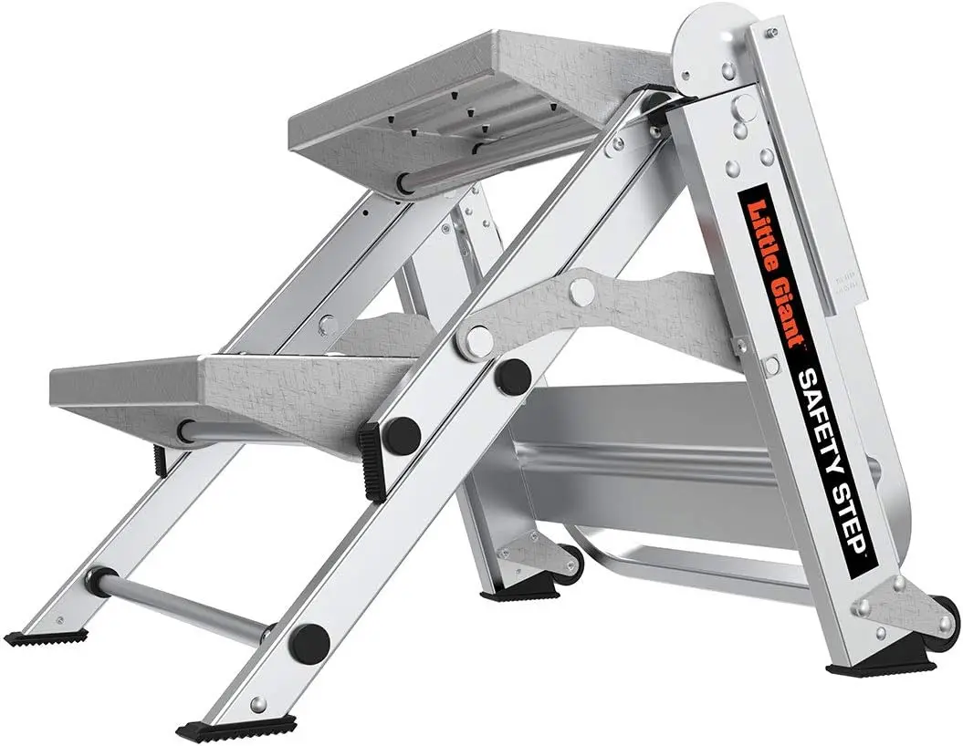 2-Step, 2 foot, Step Stool, Aluminum, Type 1A, 300 lbs weight rating, (10210BA), Gray