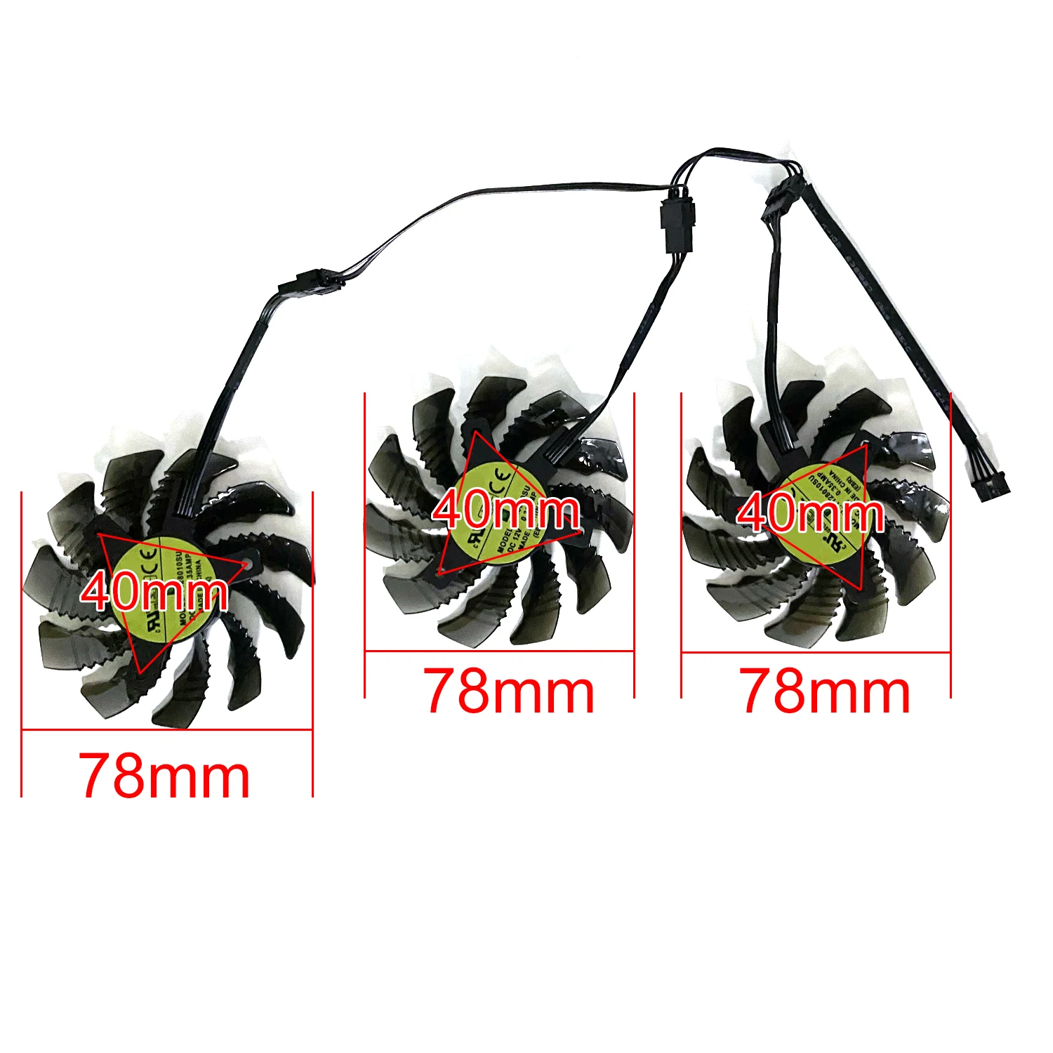 Nova Pcs 78 mm 4pin T128010su Pld08010s12hh Gtx1080 fã Gpu para Gigabyte Gtx Aorus Gtx1060 1070 1080 g1 1070ti 1080ti 960 980ti - Imagem 6